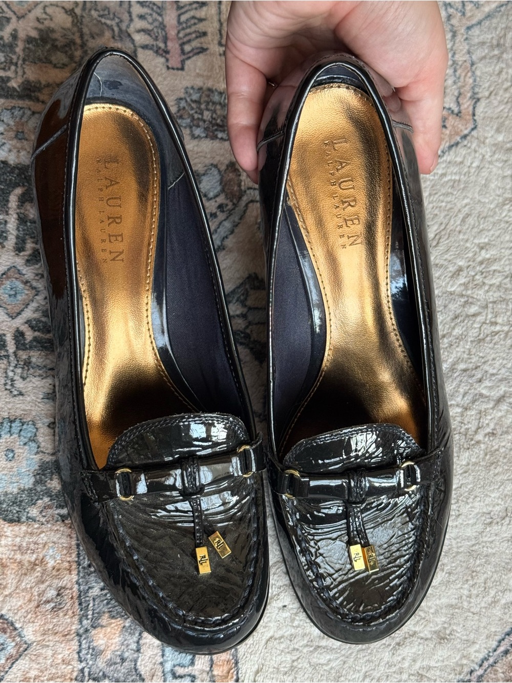 Lauren Ralph Lauren black wedges size 9